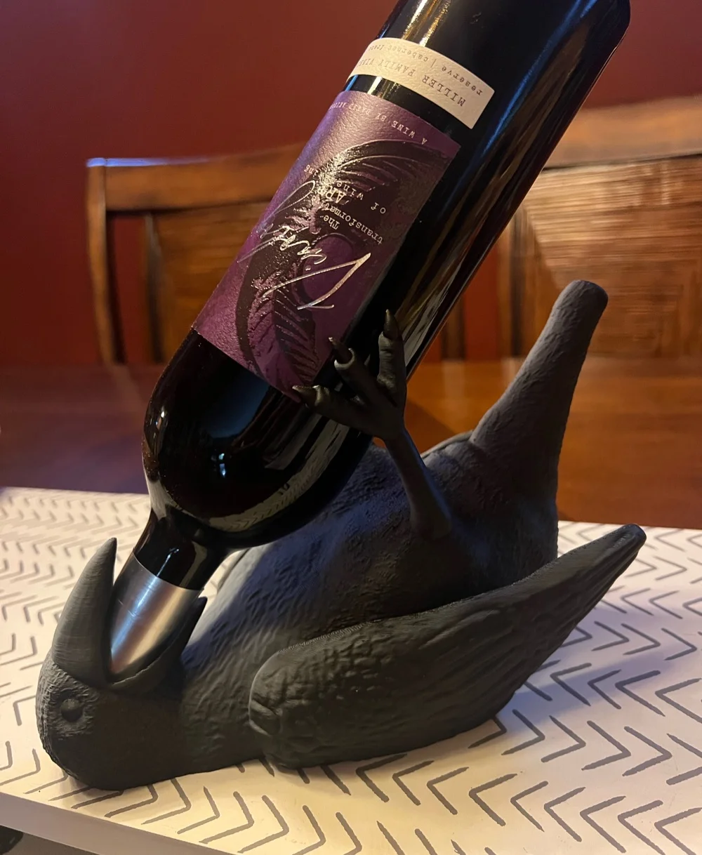 Unikatni Stalak za Vino u Obliku Vrane / Držač za Vino