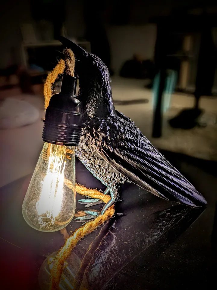 Jedinstvena Stolna Lampa - Vrana