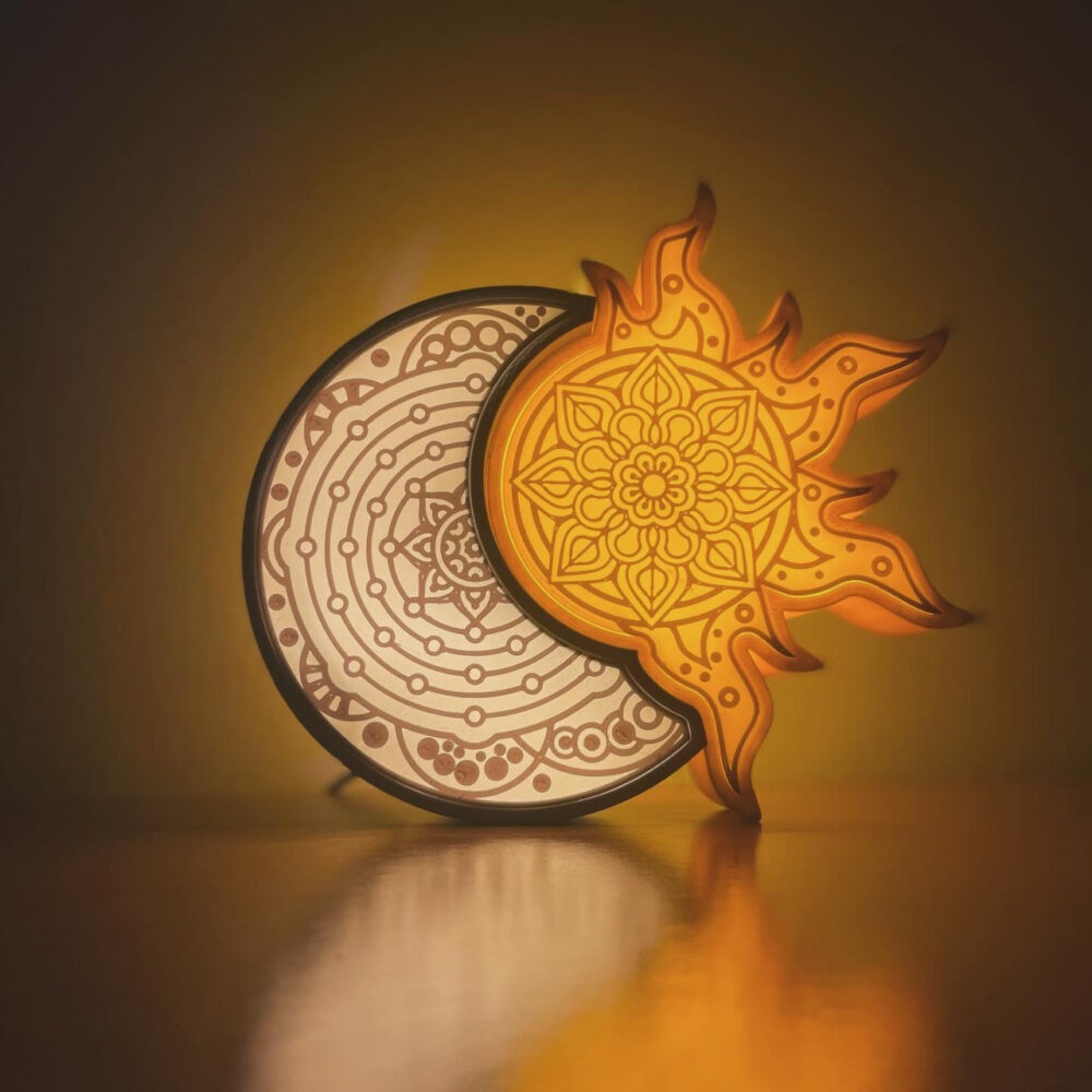 Romantična LED Lampa Sunce i Mjesec