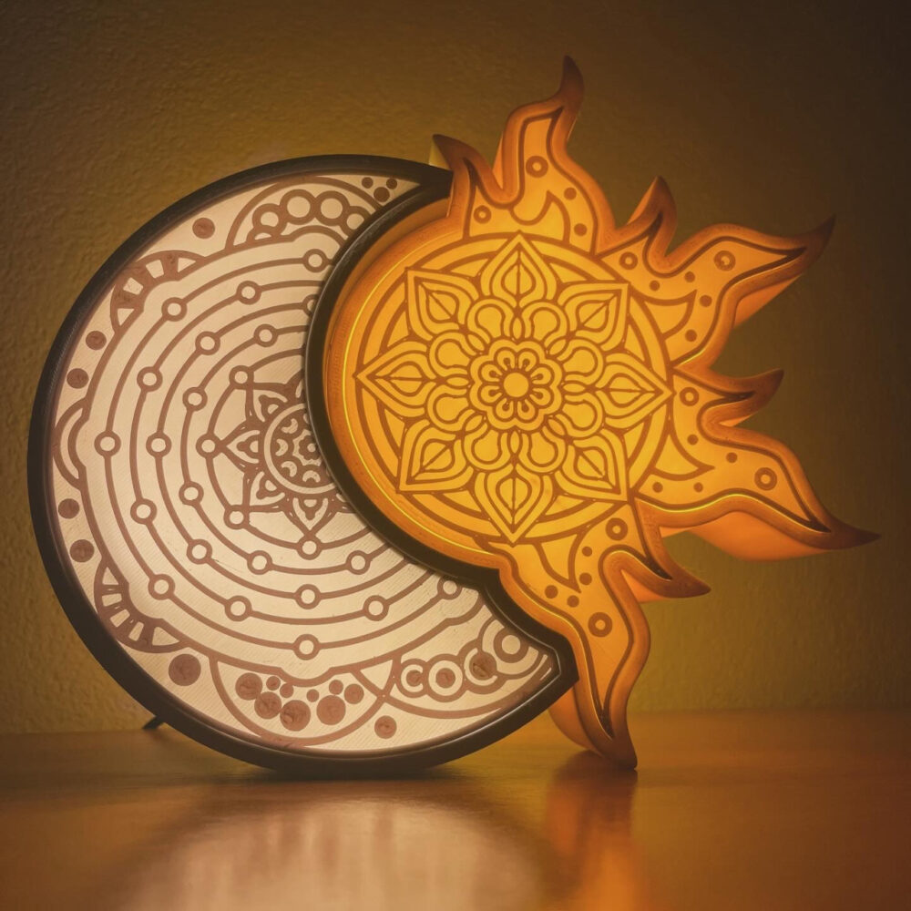 Romantična LED Lampa Sunce i Mjesec