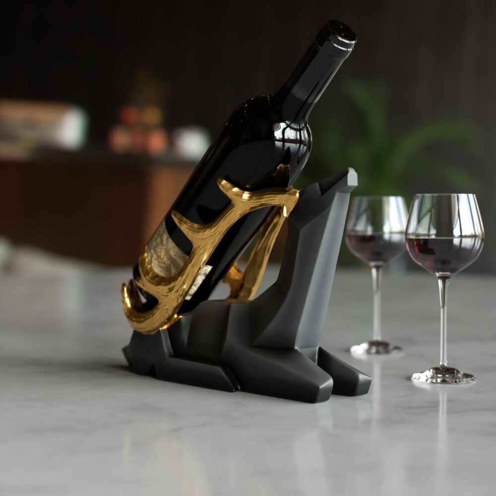 Unikatni Stalak za Vino u Obliku Jelena / Držač za Vino